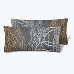 Set of 2 Mini Metallic Willow Velvet Pillows, Gunmetal Default Title