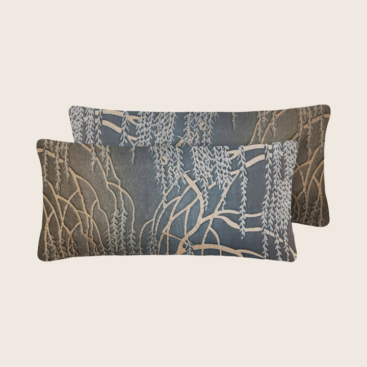 Willow Metallic Velvet Pillow, Set of 2