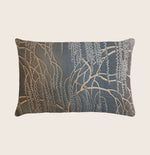 Willow Metallic Velvet Pillow, Gunmetal