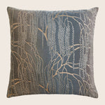 Metallic Willow Velvet Pillow, Gunmetal 22" x 22"