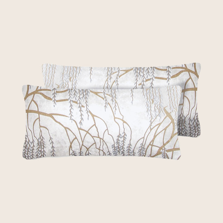 Willow Metallic Velvet Pillow, Set of 2