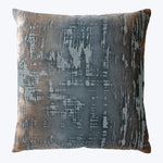Brushstroke Velvet Pillow, Gunmetal 22" x 22"