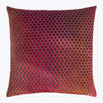 Dots Velvet Pillow, Wildberry 22" x 22"
