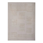 Modern Wool/Silk White Rug - 9' x 12'