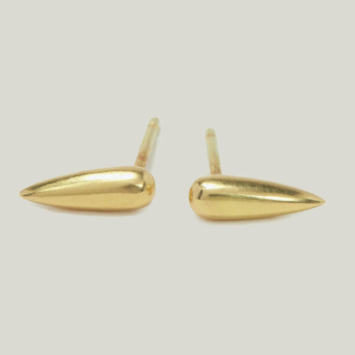 long rain drop studs Default Title