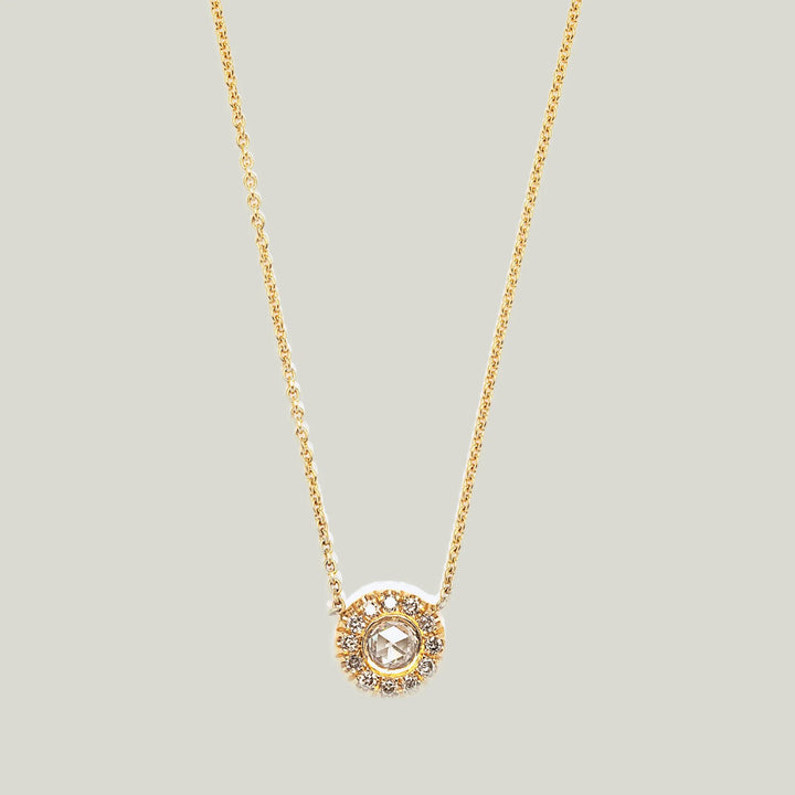 round rose cut with halo Default Title