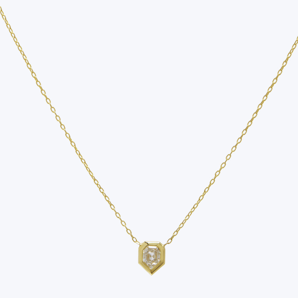 heptagon diamond necklace Default Title