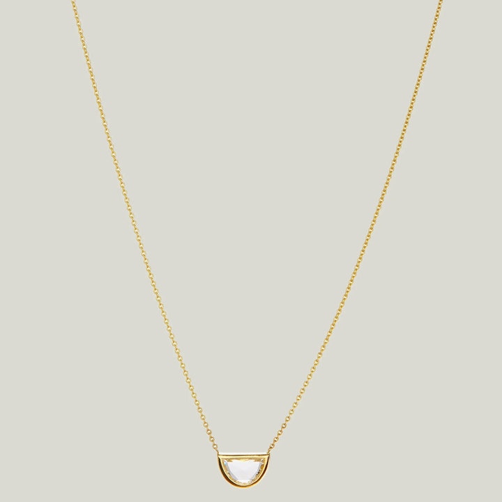 large halfmoon rose cut necklace Default Title