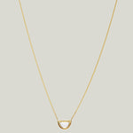 large halfmoon rose cut necklace Default Title