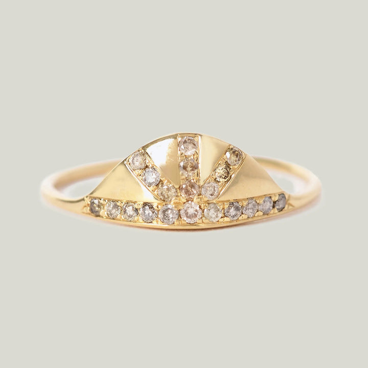 pave sunrise ring Default Title