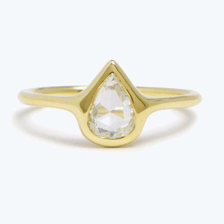 carved ring pear rose cut Default Title