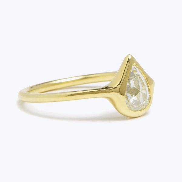 carved ring pear rose cut Default Title