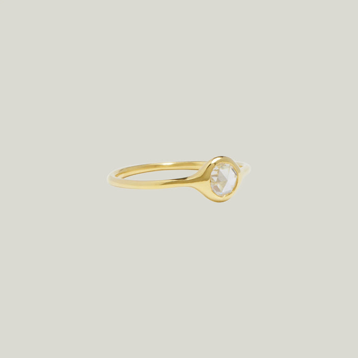 Carved Ring Round Rose Cut Default Title