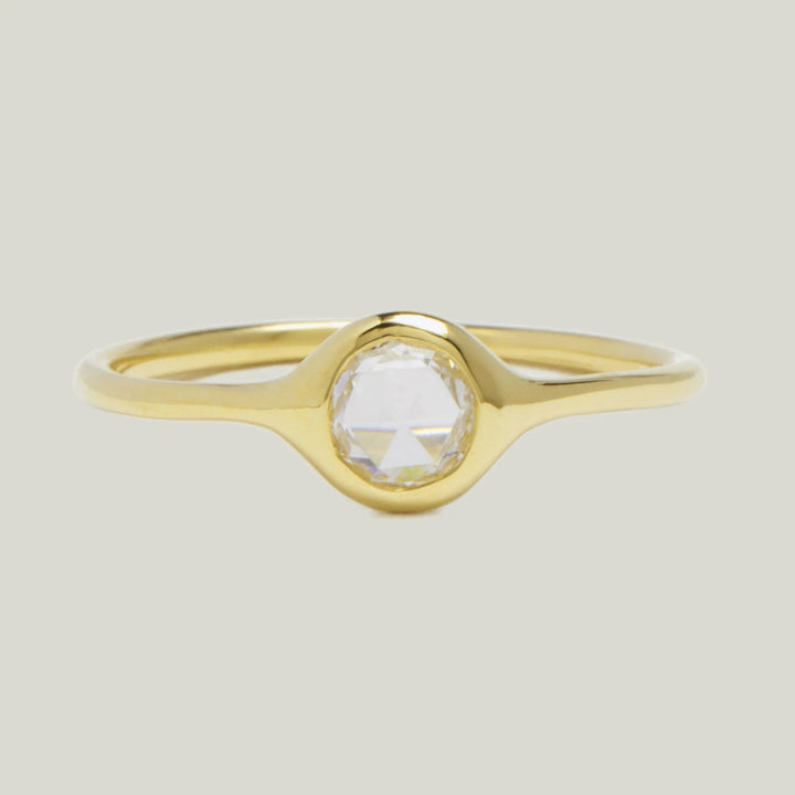 carved ring round rose cut Default Title