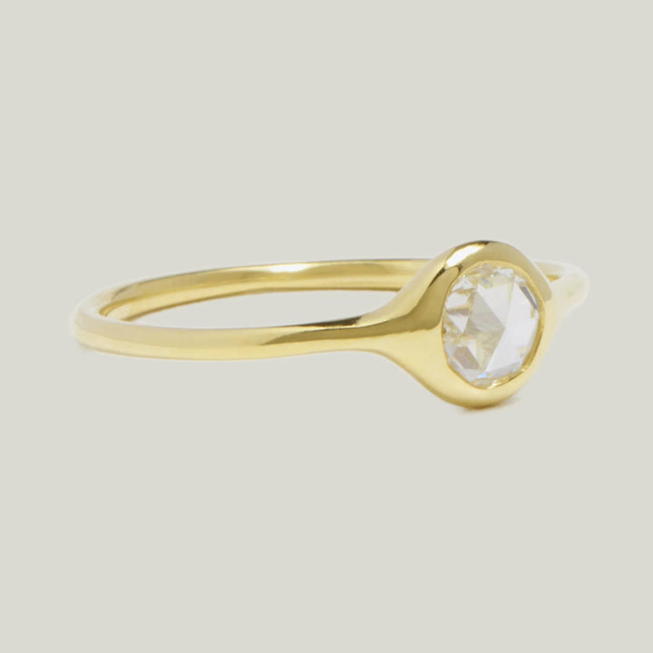 carved ring round rose cut Default Title
