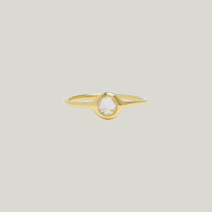 Carved Ring Round Rose Cut Default Title