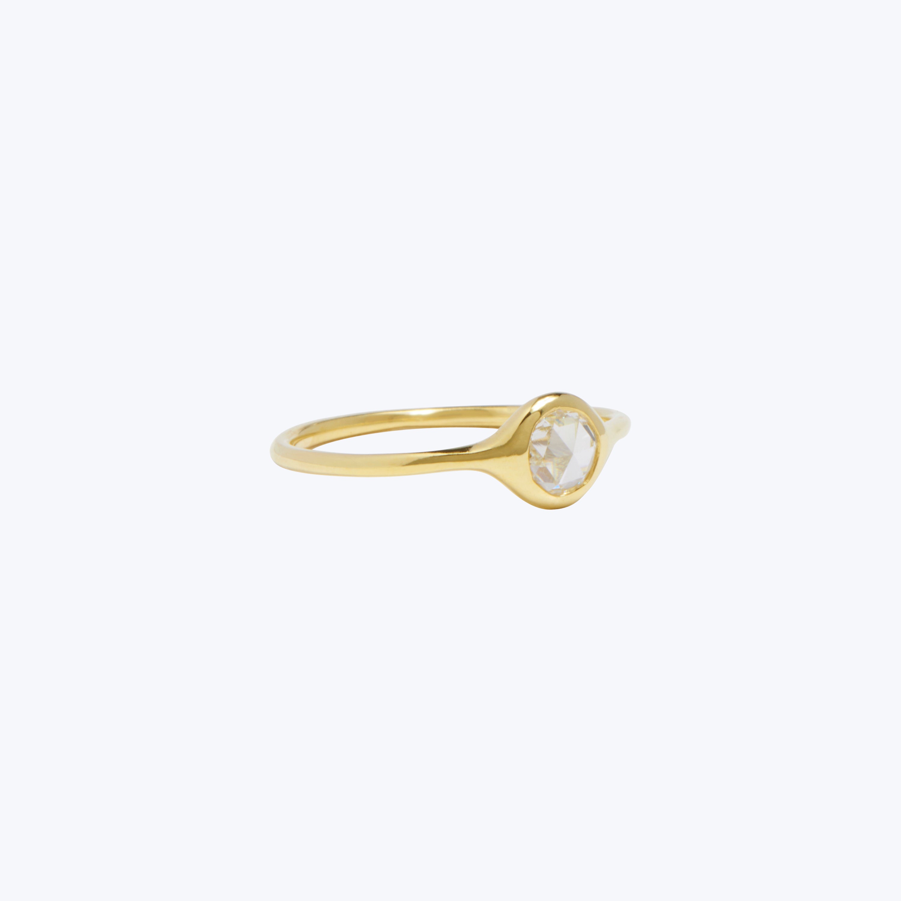 Carved Ring Round Rose Cut Default Title