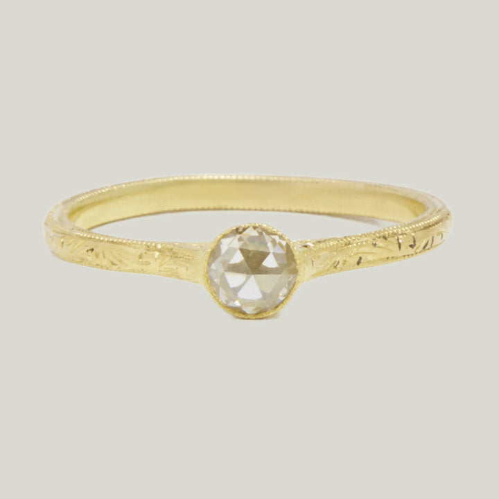 engraved cathedral ring Default Title