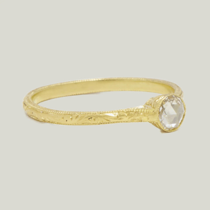 engraved cathedral ring Default Title