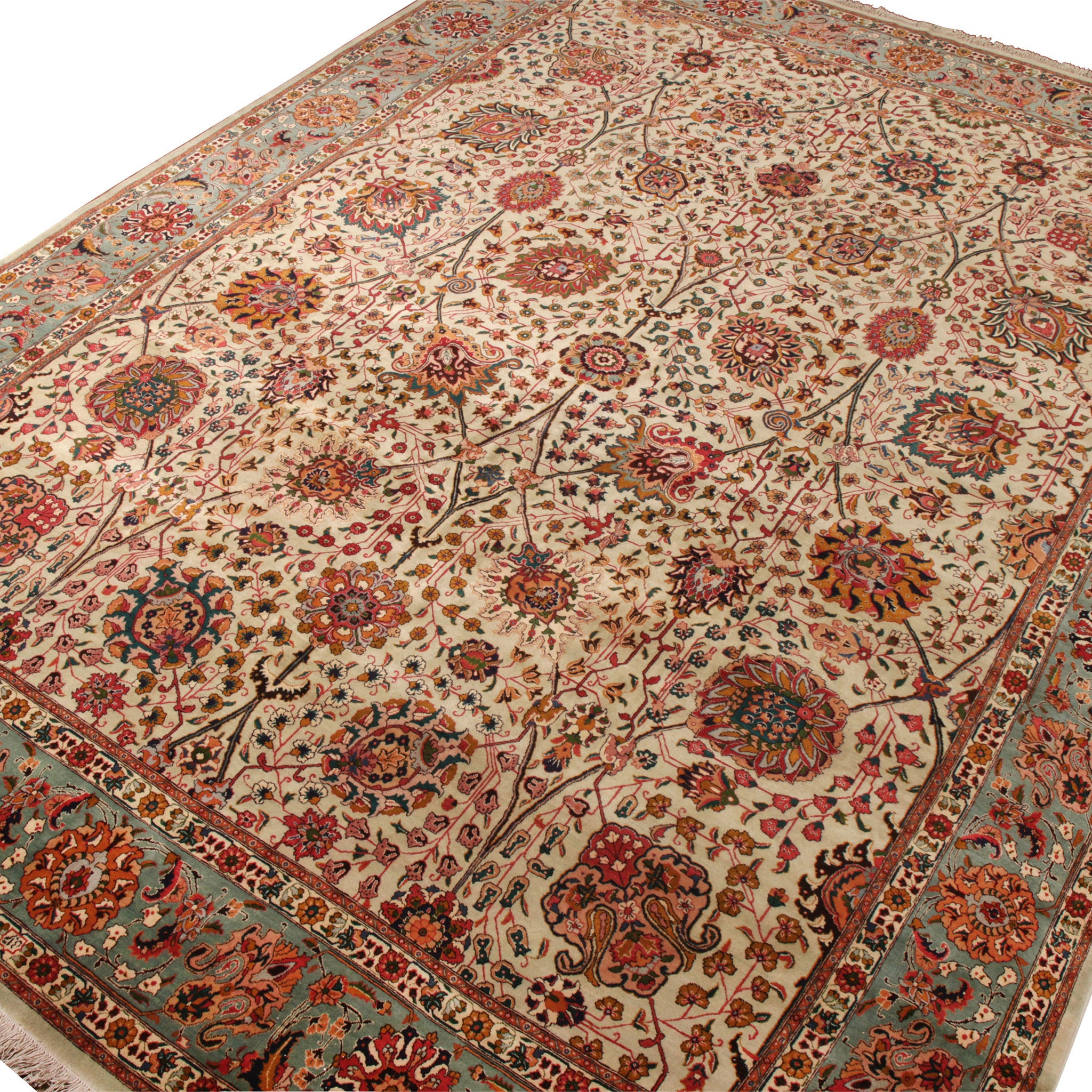 Vintage Tabriz Persian Rug - 10'10" x 14'7"