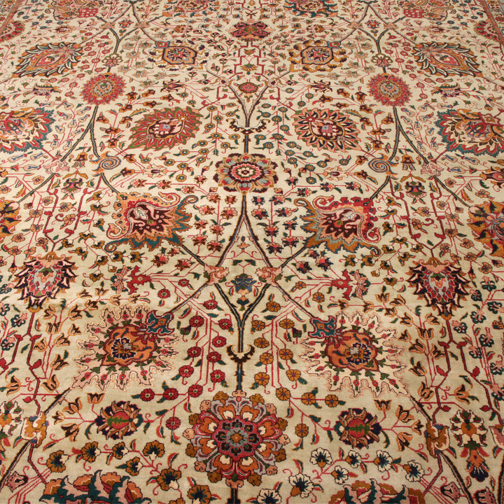 Vintage Tabriz Persian Rug - 10'10" x 14'7"