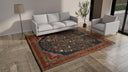 Blue Traditional Wool Rug - 8'2" x 9'10"