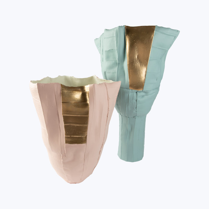 Tulip Bowl, Light Green Blue