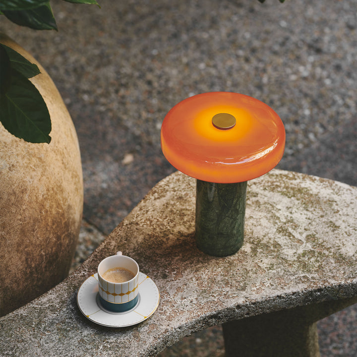 Trip Portable Lamp Green Marble