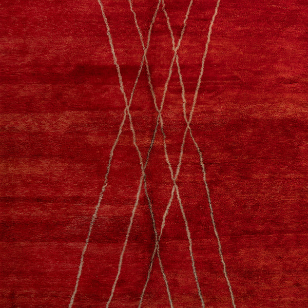 Casablanca Wool Red Rug - 7'9" x 11'2" Default Title