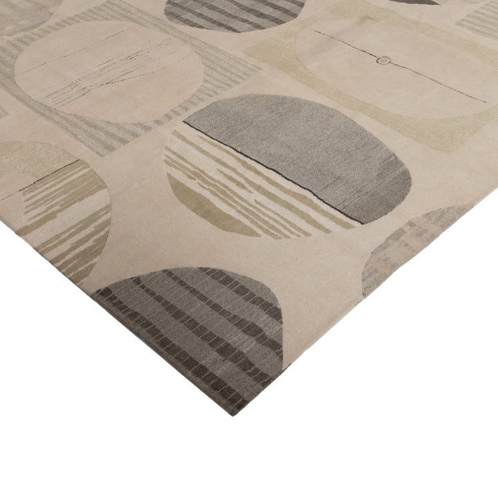 Modern Handknotted Wool & Silk Silver Rug -8' X 10' Default Title