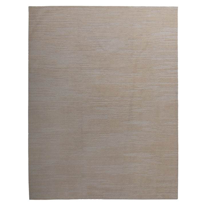 Modern Handknotted Wool & Silk Cream Rug -8' X 10' Default Title
