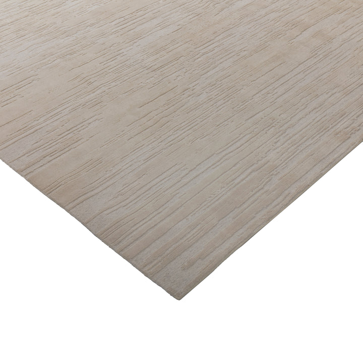 Modern Handknotted Wool & Silk Cream Rug -8' X 10' Default Title