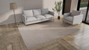 Cream Modern Wool Silk Blend Rug - 8' X 10'