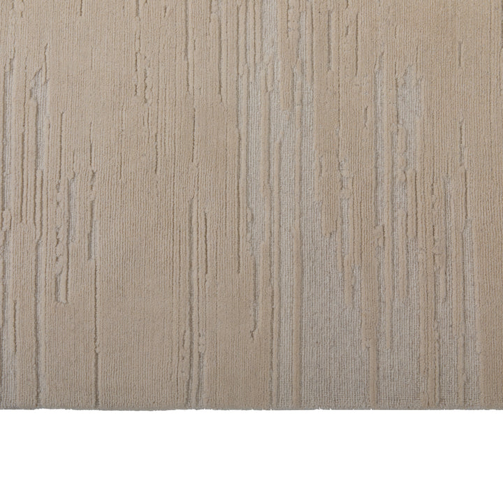 Modern Handknotted Wool & Silk Cream Rug -8' X 10' Default Title