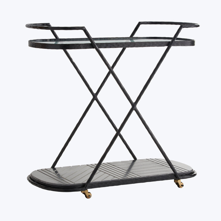 Blackened Iron Bar Cart Default Title
