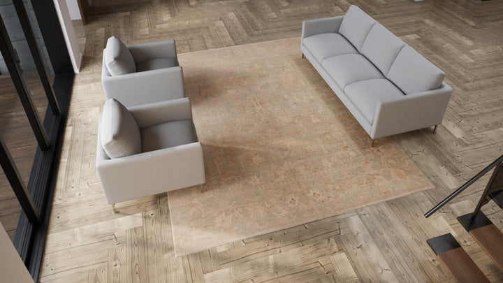 Natural Modern Wool Rug - 9' x 11'9"