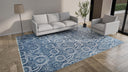 Blue Modern Mosaic Wool Rug - 9'1" x 12'3"