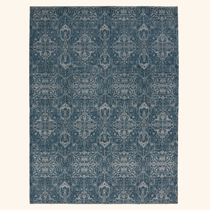 Blue Modern Wool Rug - 8'3" x 10'4"