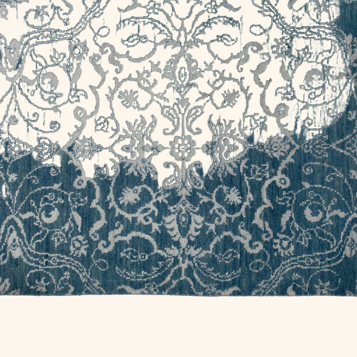 Blue Modern Wool Rug - 8'3" x 10'4"