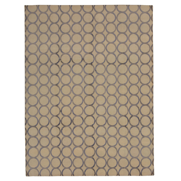 Brown & Purple Modern Wool Rug - 8'3" x 10'2"