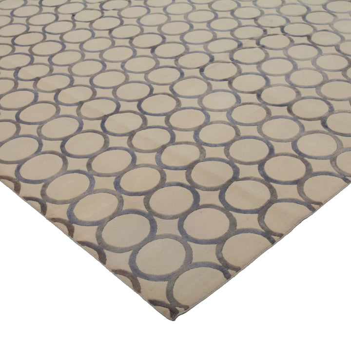 Brown & Purple Modern Wool Rug - 8'3" x 10'2"