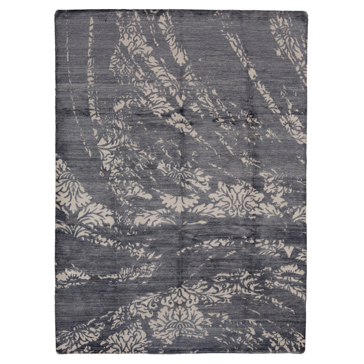 Grey Modern Wool Blend Rug - 8'1" x 10'4"