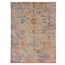 Multicolored Modern Wool Blend Rug - 9'1" x 12'2"