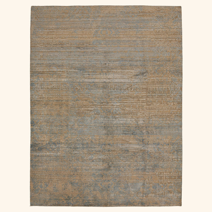 Brown Modern Wool Rug - 8'2" x 10'3"