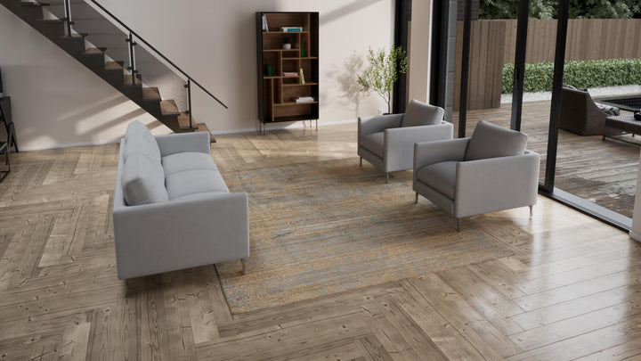 Brown Modern Wool Rug - 8'2" x 10'3"