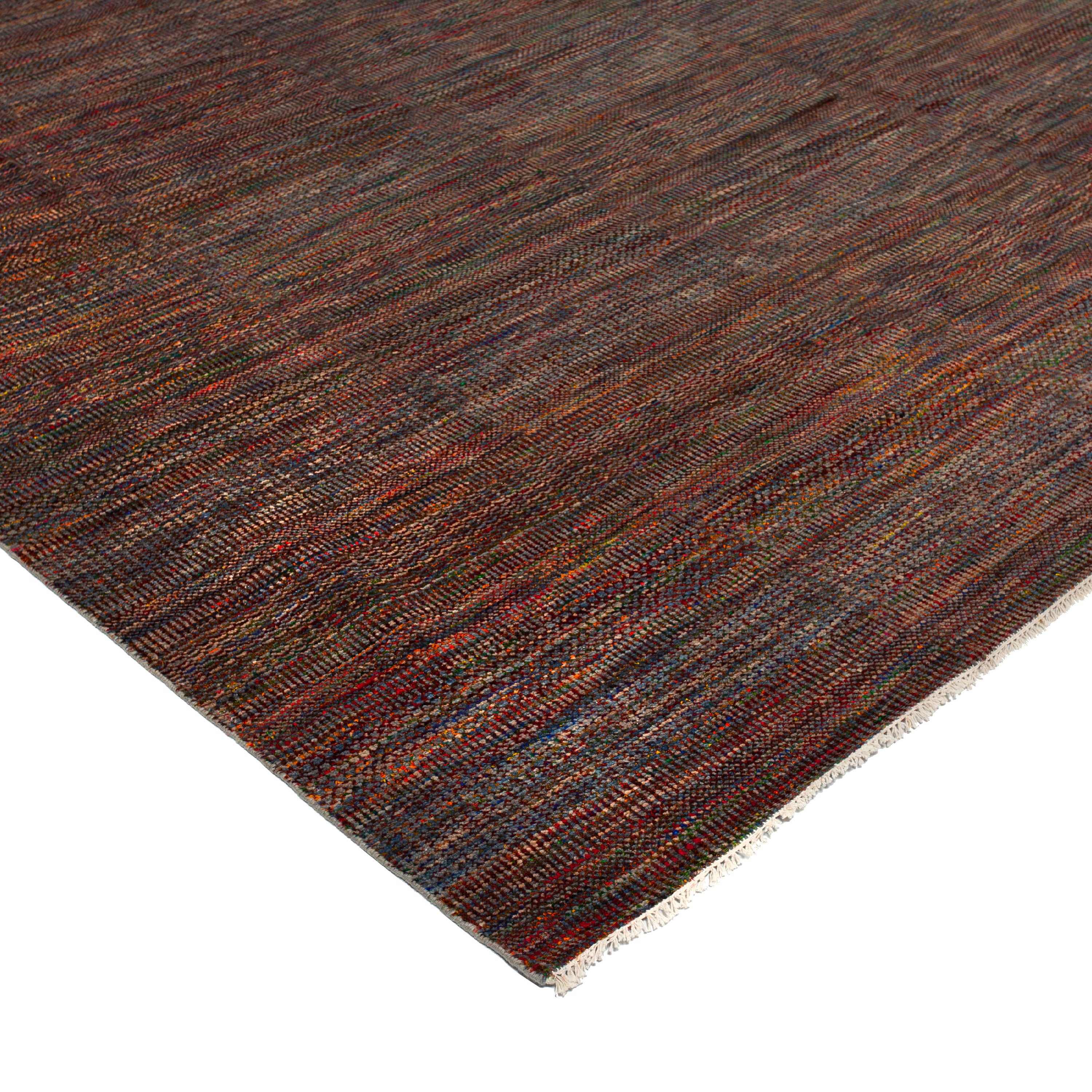 Rust Modern Wool Blend Rug - 9'3" x 11'10"