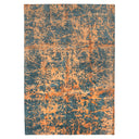 Blue and Gold Abstract Modern Rug 9' x 12'3"