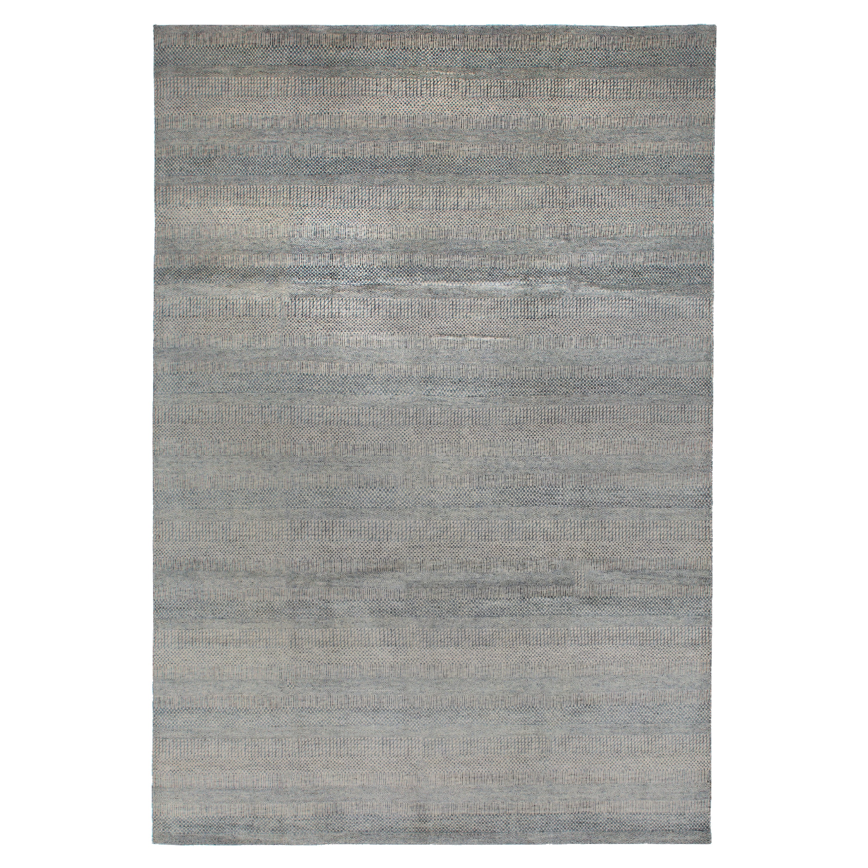 Grey Modern Wool Blend Rug - 9'1" x 12'4"