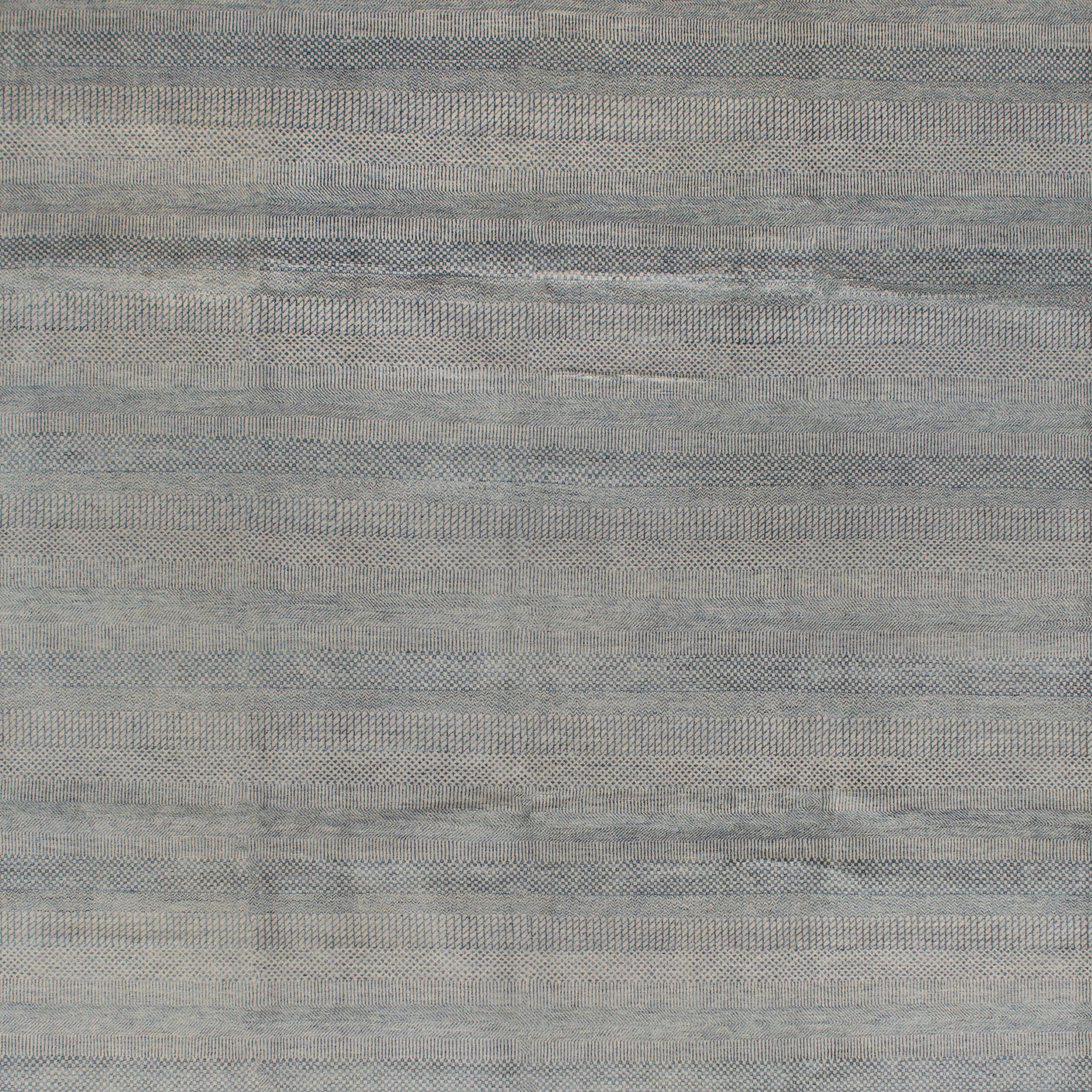 Grey Modern Wool Blend Rug - 9'1" x 12'4"