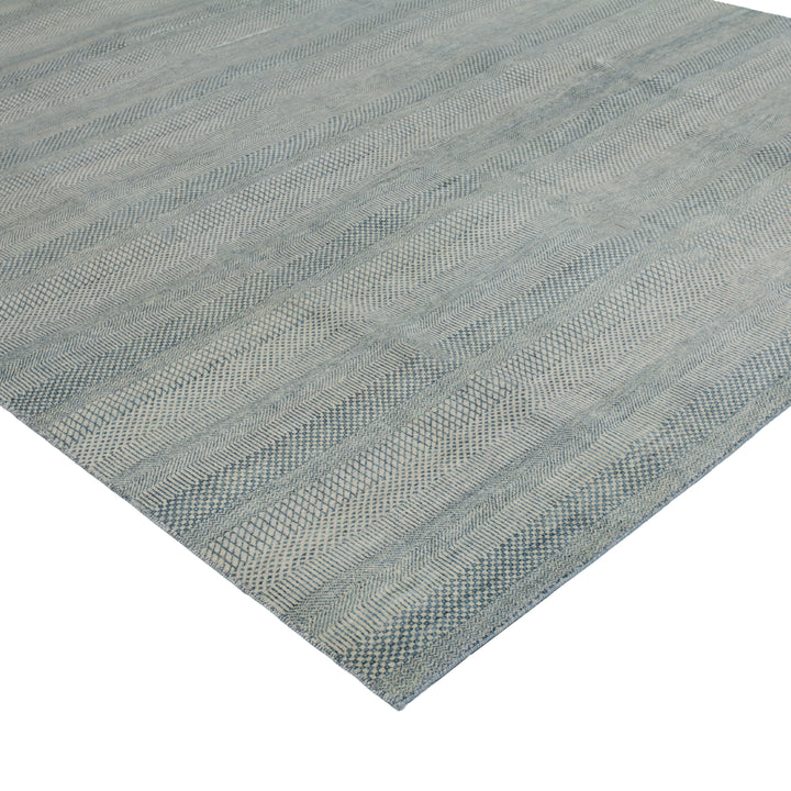 Grey Modern Wool Blend Rug - 9'1" x 12'4"